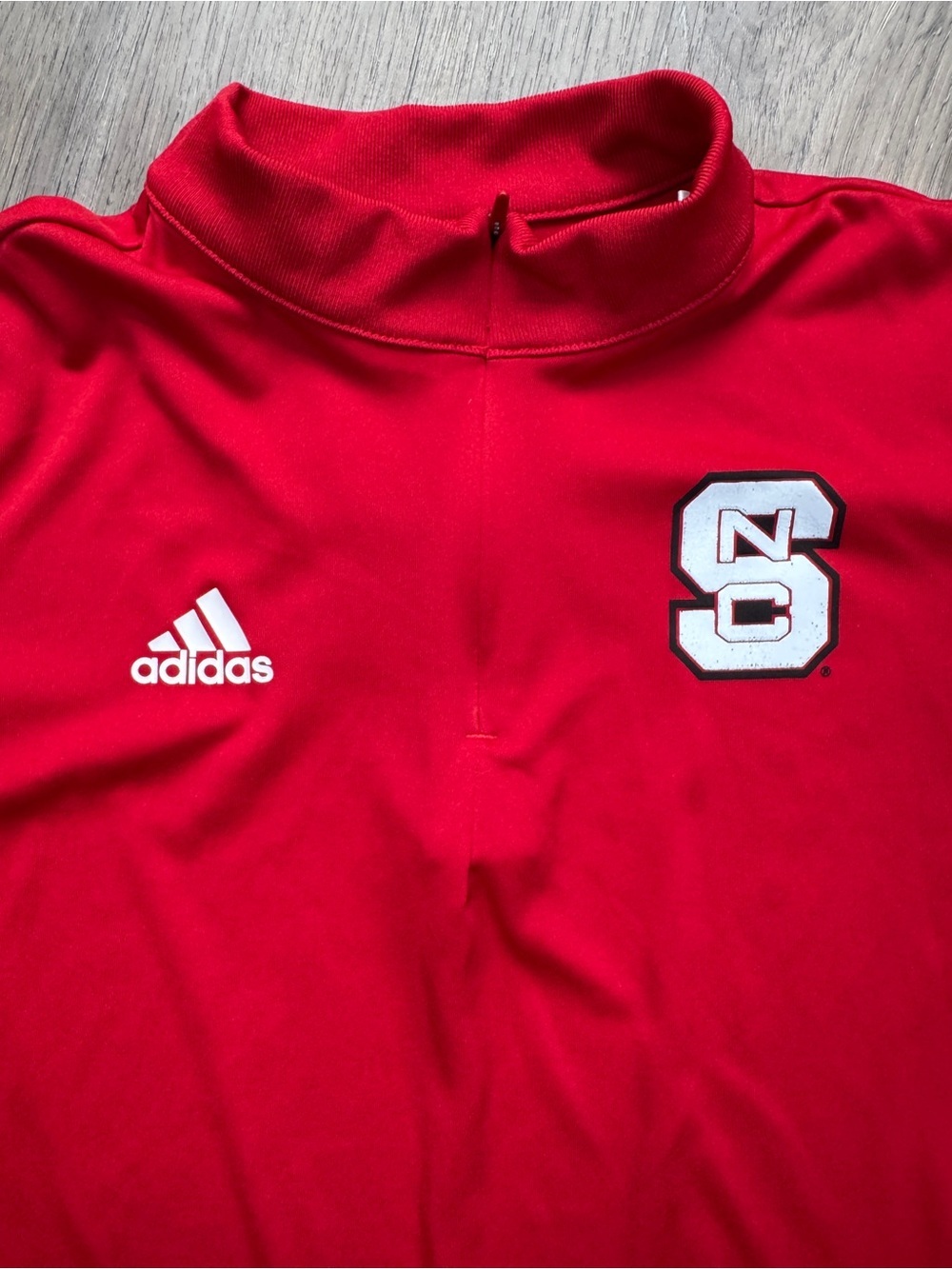 adidas Red NC Quarter-Zip Athletic Pullover - Picture 3 of 14